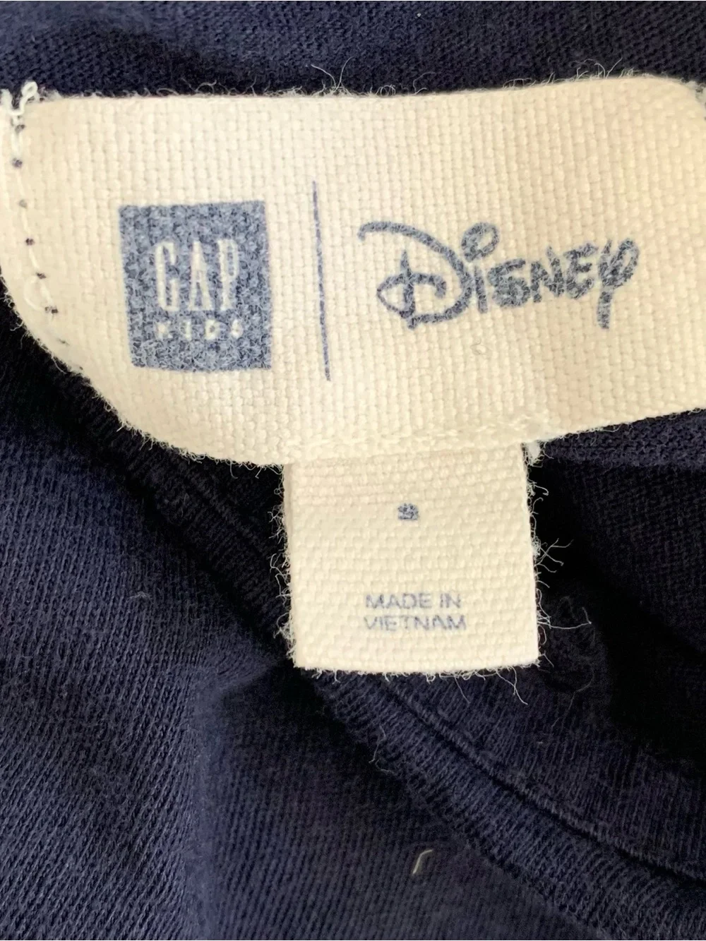 Gap Kids Disney Mickey Mouse navy blue top with sparkly embellishments, S/6-7